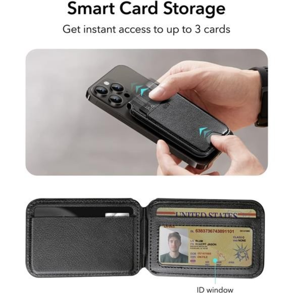 Wallet (HaloLock),iPhone Wallet with Adjustable Stand,Magnetic Wallet for iPhone - Picture 4 of 6